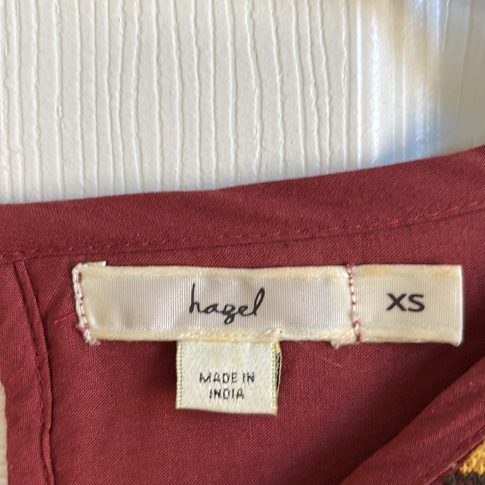 Hazel Boho Style Embroidered blouse / SZ XS - Picture 6 of 10
